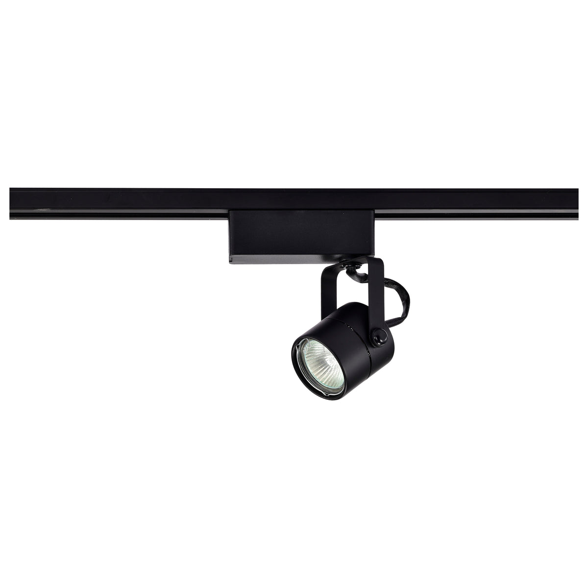 1 Light - MR16 - 12V Track Head - Round - Black Finish - H-Style