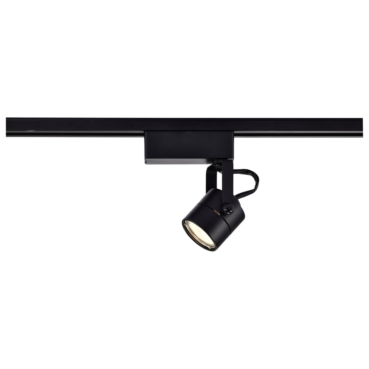 1 Light - MR16 - 12V Track Head - Round - Black Finish - H-Style