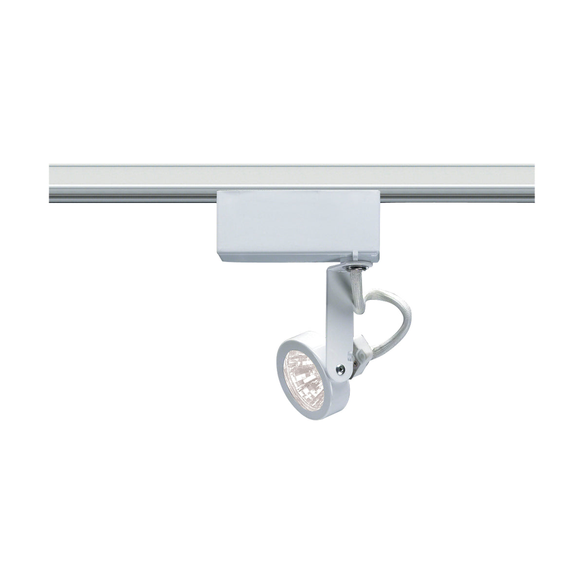 1 Light - MR16 - 12V Track Head - Gimbal Ring - White Finish - H-Style product image