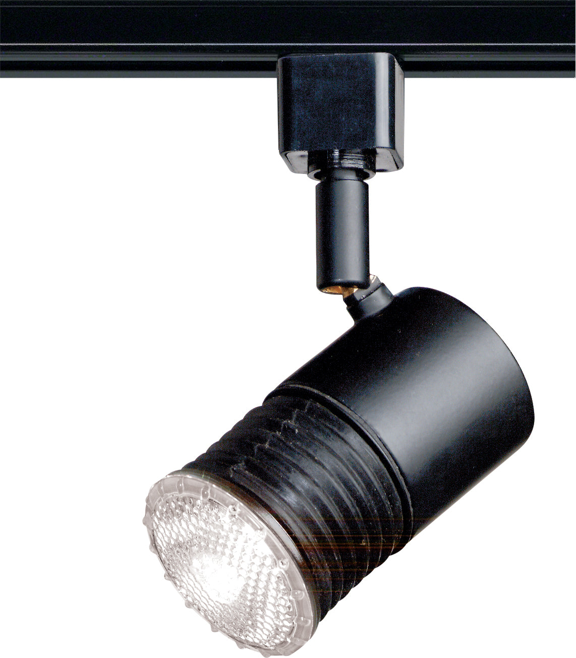 1 Light - 2" - Track Head - Mini Universal Holder - Black Finish - H-Style for ceiling fixtures and commercial spaces