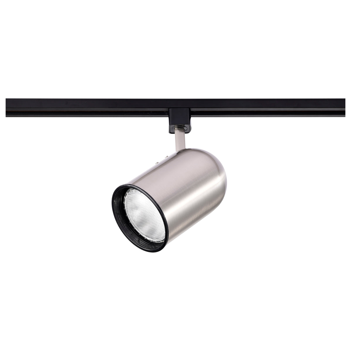 1 Light - R20 - Track Head - Bullet Cylinder - Brushed Nickel Finish - H-Style