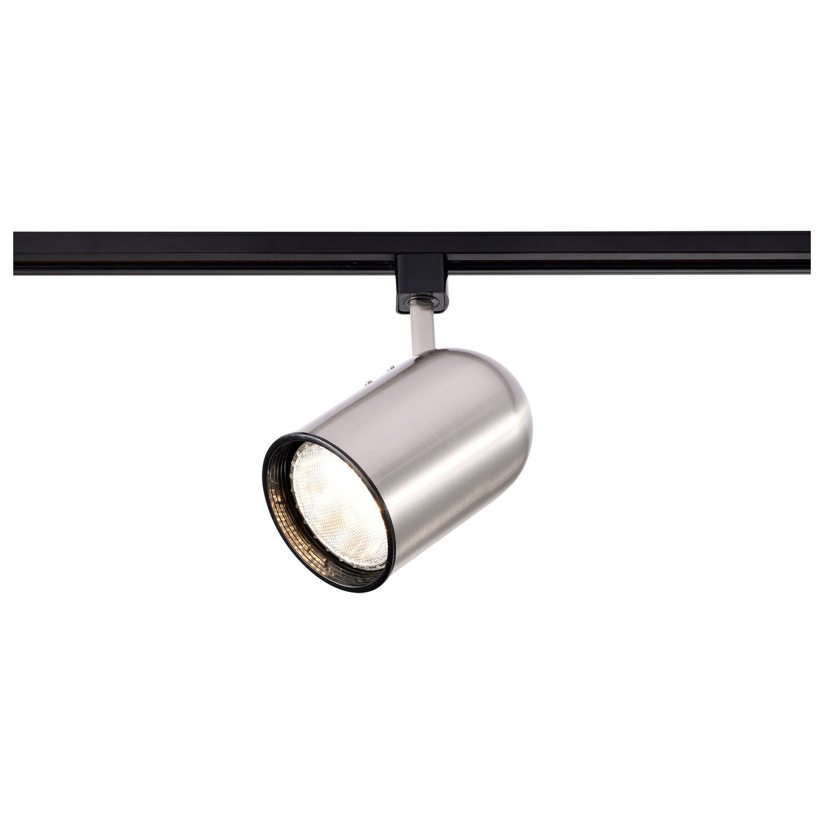 1 Light - R20 - Track Head - Bullet Cylinder - Brushed Nickel Finish - H-Style