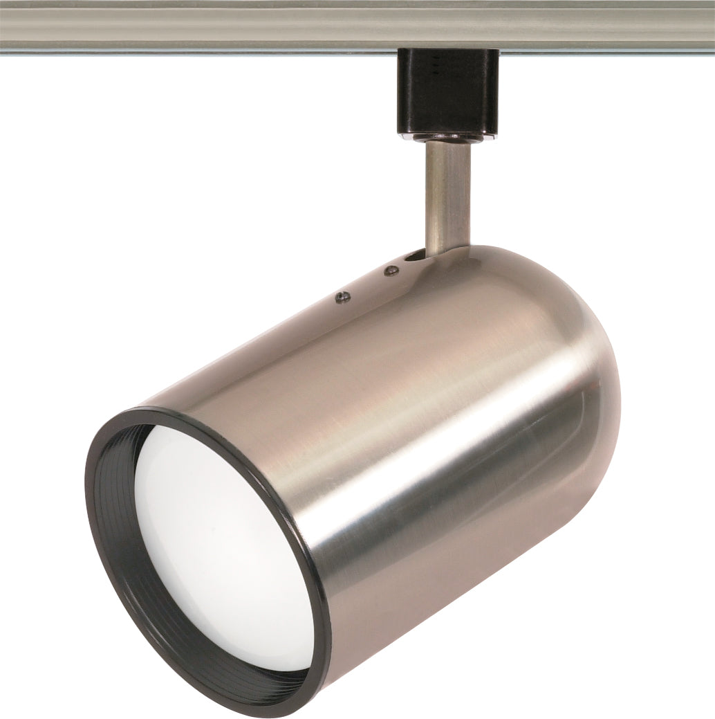 1 Light - R30 - Track Head - Bullet Cylinder - Brushed Nickel Finish - H-Style