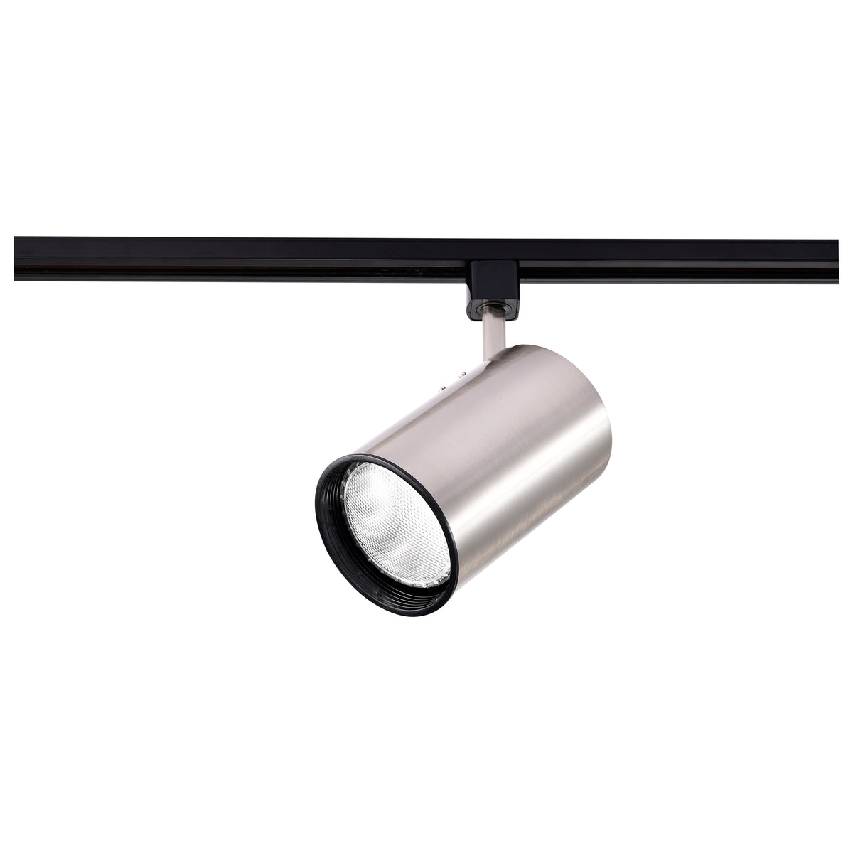1 Light - R30 - Track Head - Straight Cylinder - Brushed Nickel Finish - H-Style