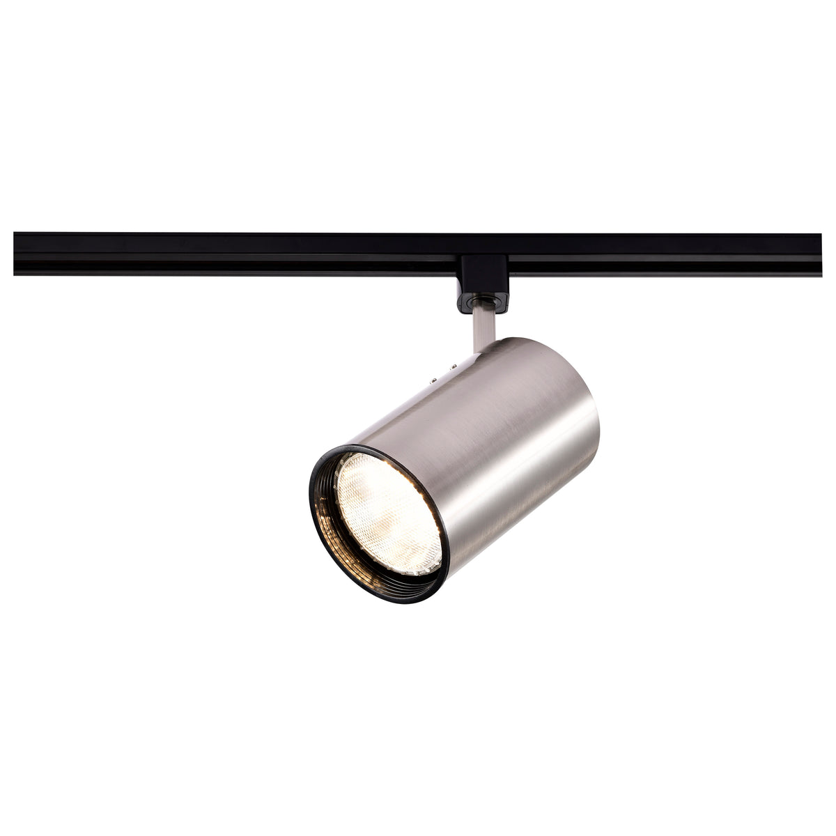 1 Light - R30 - Track Head - Straight Cylinder - Brushed Nickel Finish - H-Style