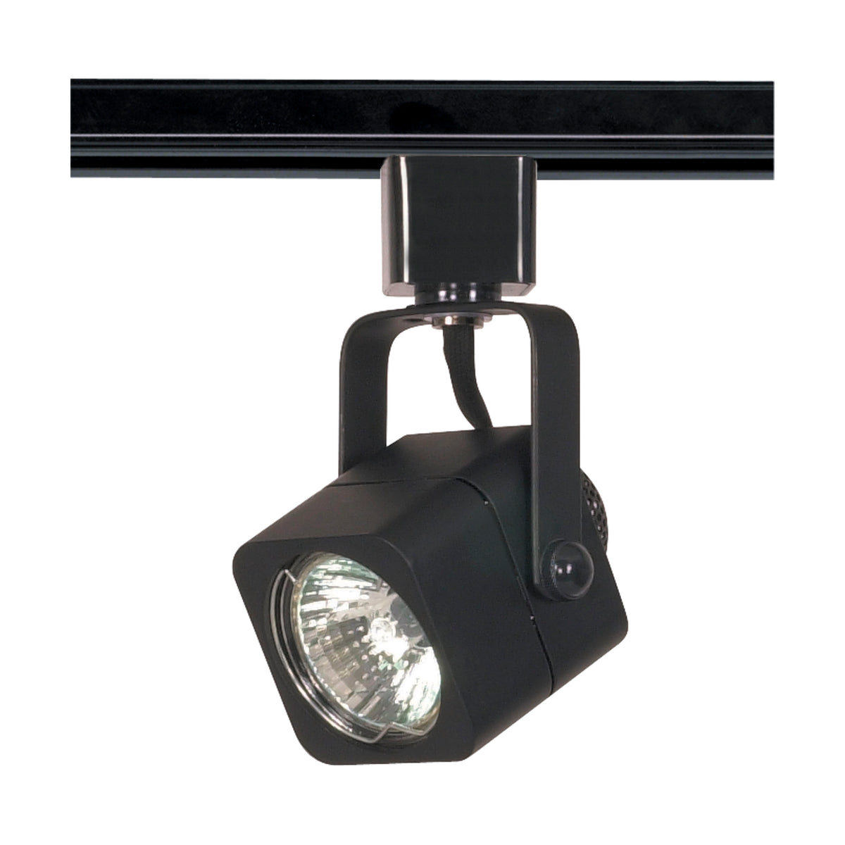 1 Light - MR16 - 120V Track Head - Square - Black Finish - H-Style bulb or fixture view