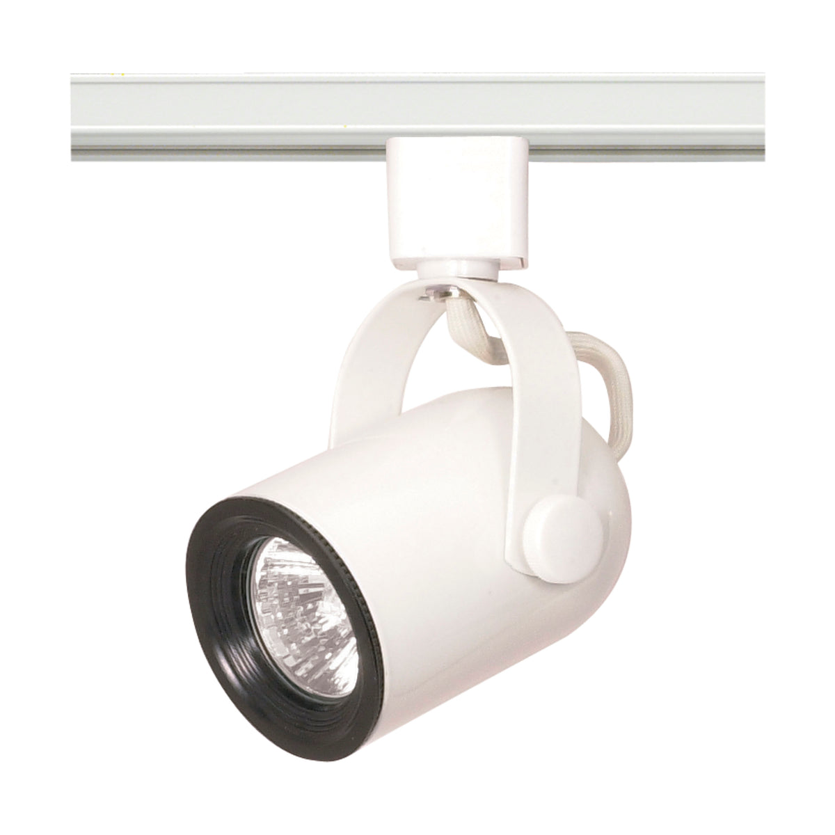 1 Light - MR16 - 120V Track Head - Round Back - White Finish - H-Style for commercial spaces and retail spaces