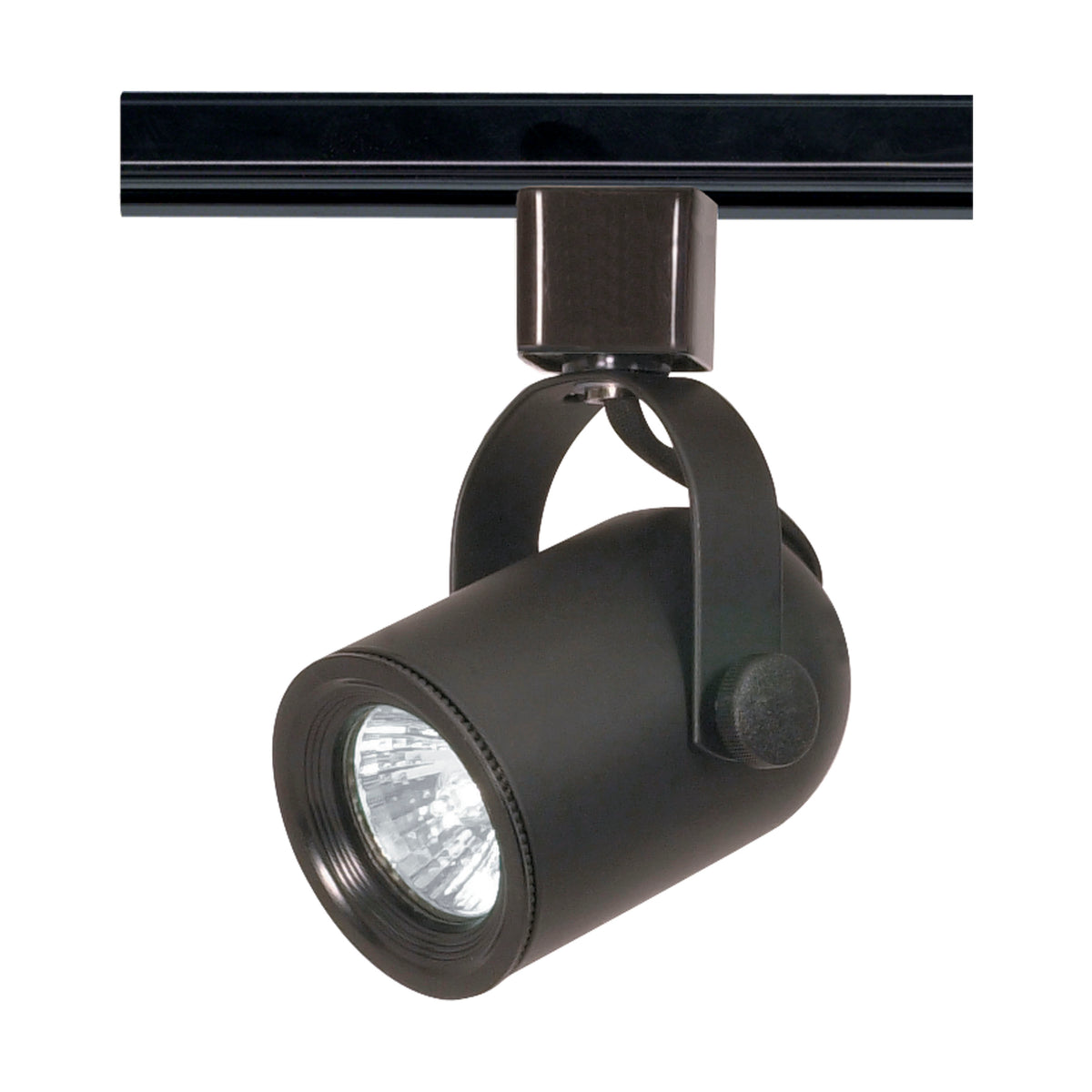 1 Light - MR16 - 120V Track Head - Round Back - Black Finish - H-Style