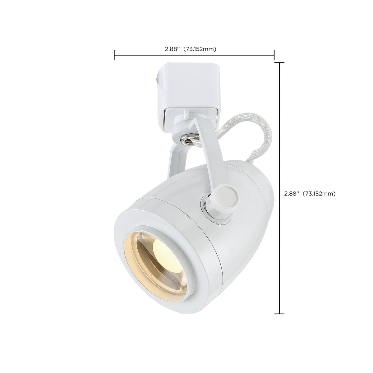 1 Light - LED - 12W Track Head - Pinch Back - White - 24 Deg. Beam - H-Style