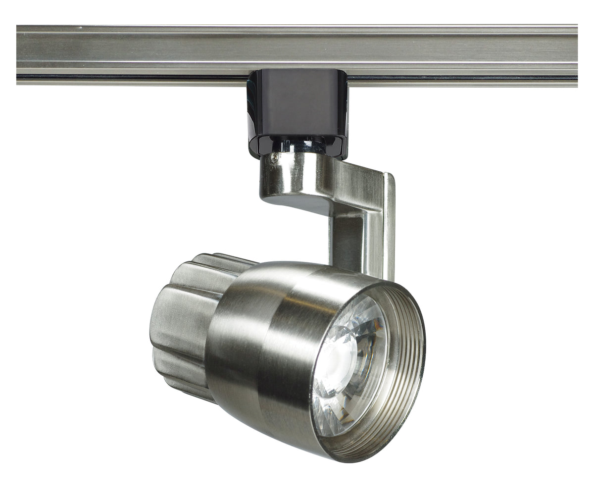1 Light - LED - 12W Track Head - Angle arm - Brushed Nickel - 36 Deg. Beam - H-Style for commercial spaces and retail spaces