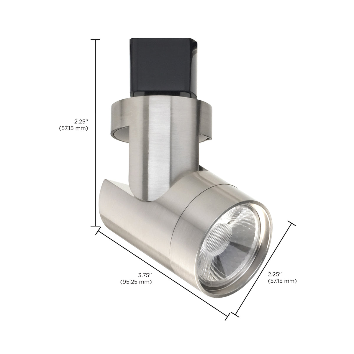 1 Light - LED - 12W Track Head - Barrel - Brushed Nickel - 36 Deg. Beam - H-Style