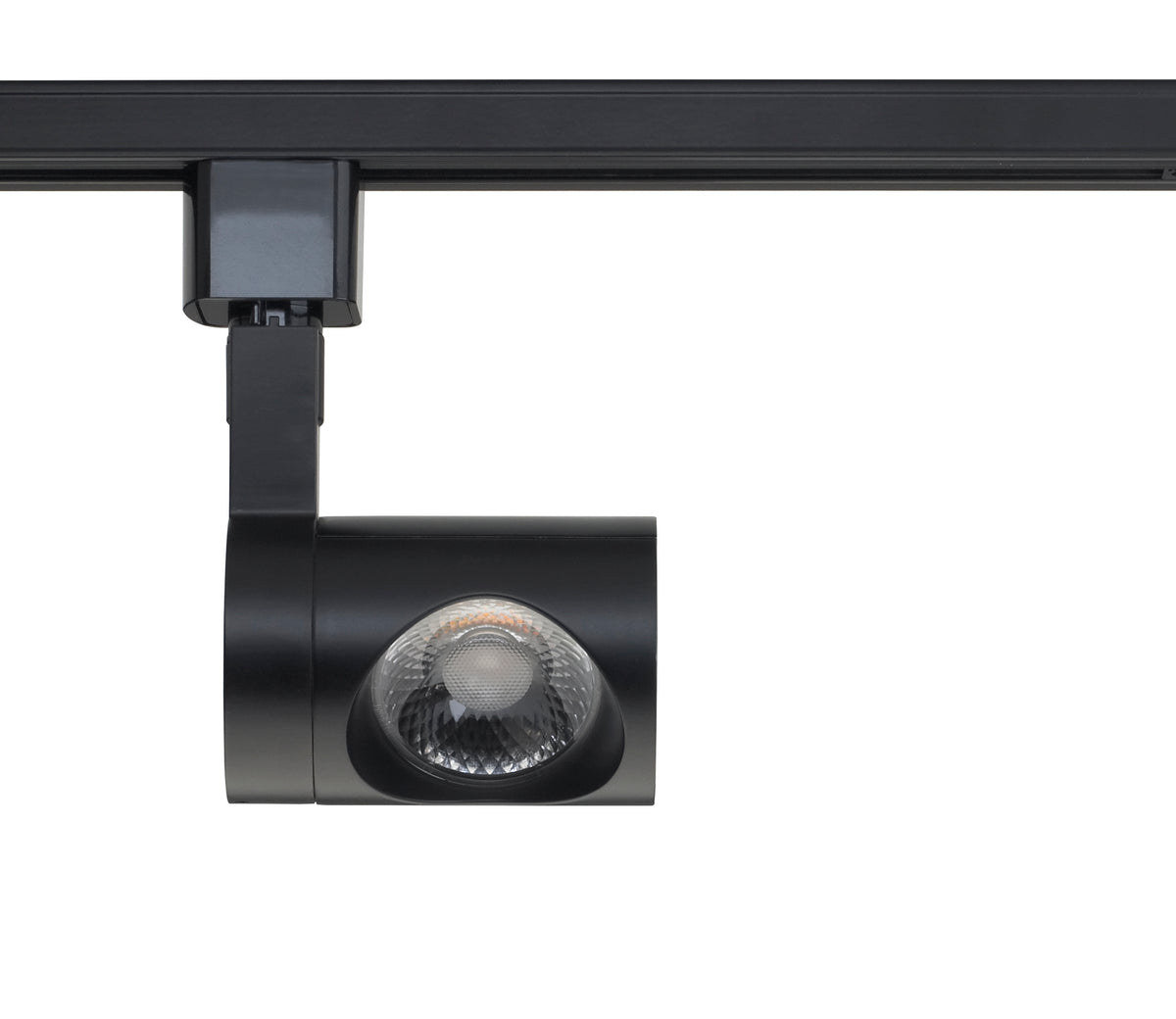 1 Light - LED - 12W Track Head - Pipe - Black - 24 Deg. Beam - H-Style bulb or fixture view