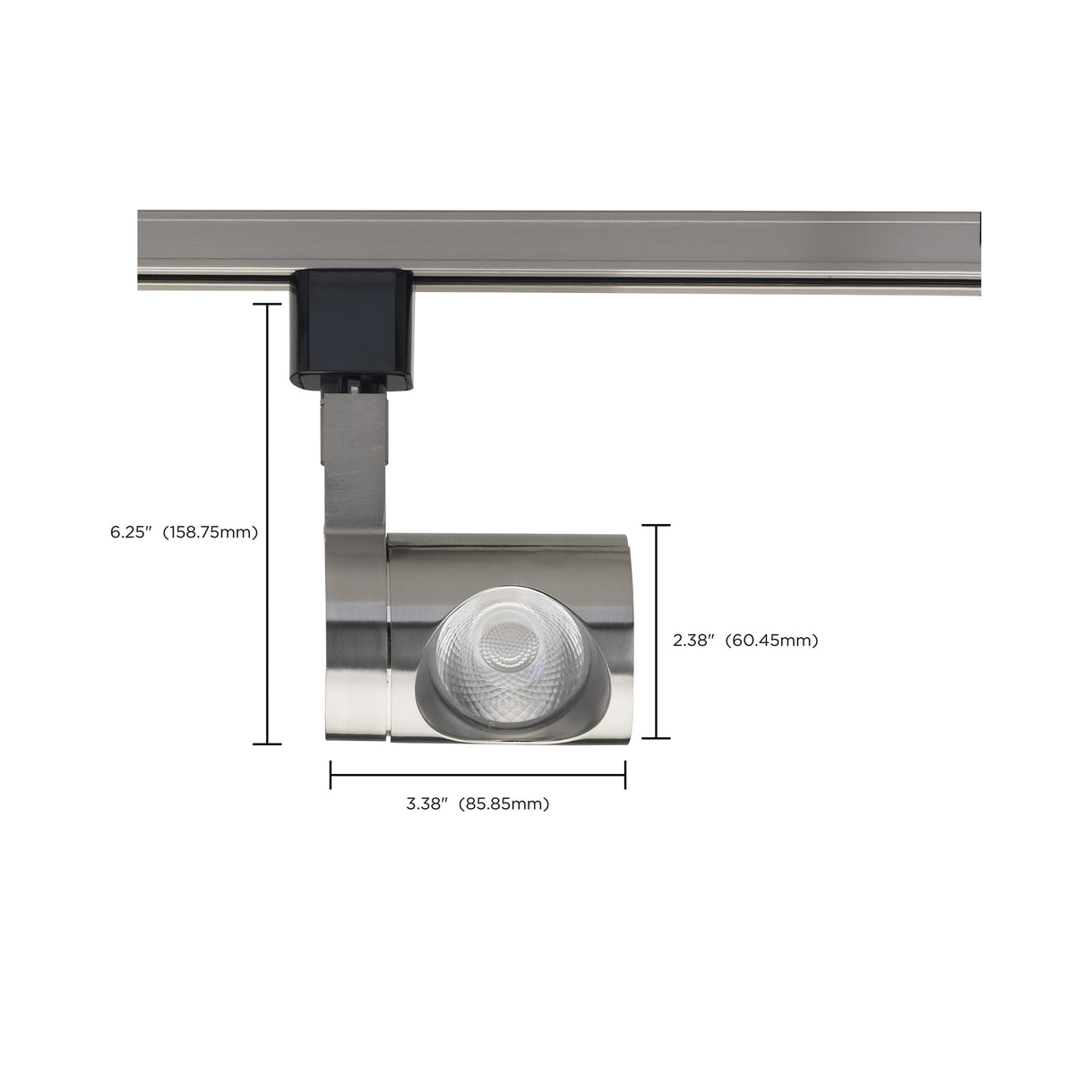 1 Light - LED - 12W Track Head - Pipe - Brushed Nickel - 36 Deg. Beam - H-Style