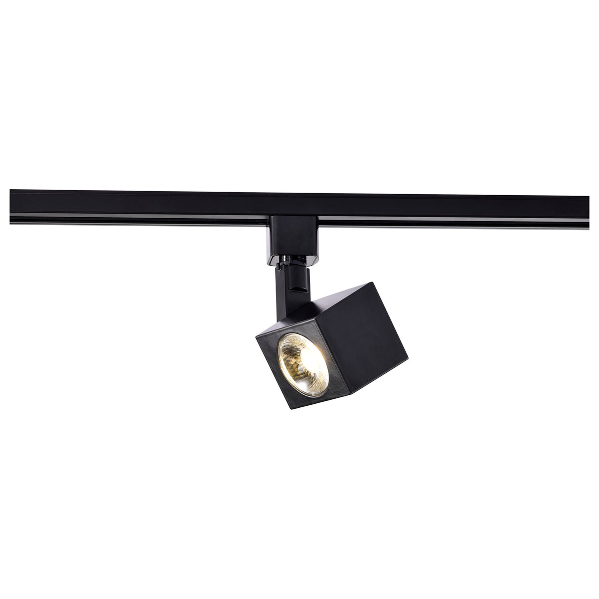 1 Light - LED - 12W Track Head - Square - Black - 36 Deg. Beam - H-Style