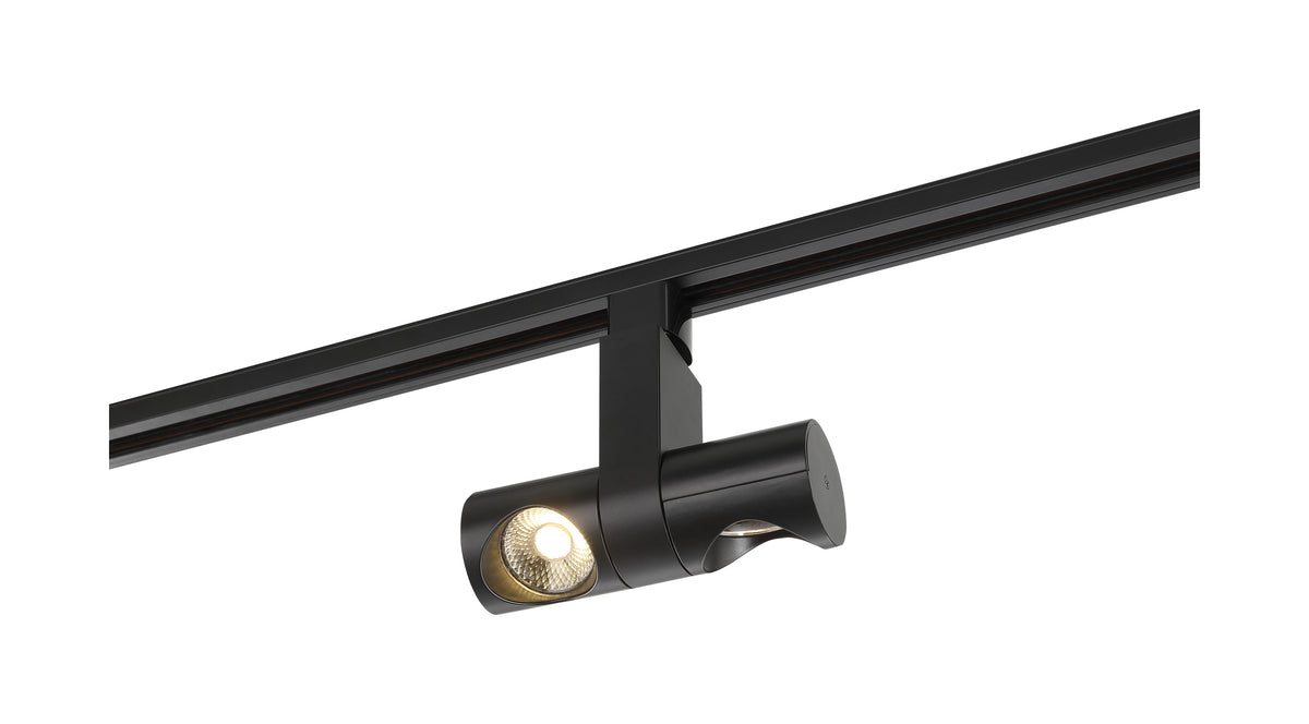 LED - 24 Watt Track Head - Dual Pipe - Black - 24 deg. Beam Angle - H-Style