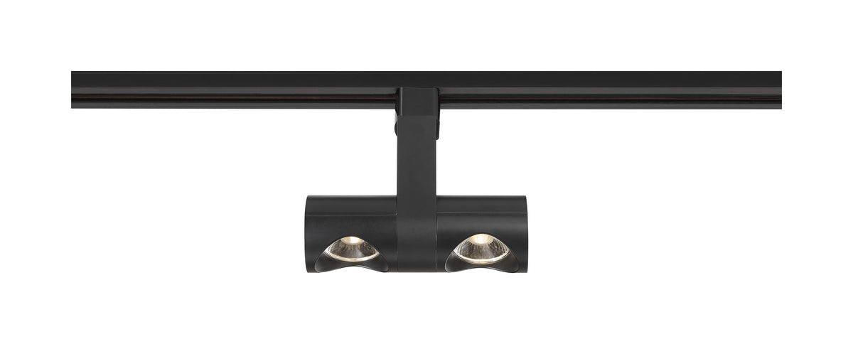 LED - 24 Watt Track Head - Dual Pipe - Black - 24 deg. Beam Angle - H-Style