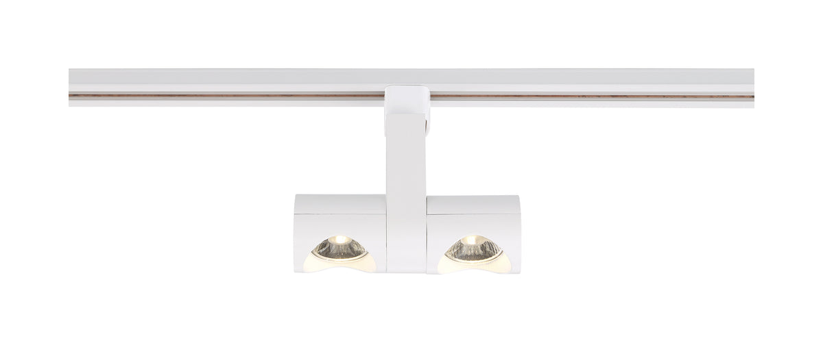 LED - 24 Watt Track Head - Dual Pipe - White - 36 deg. Beam Angle - H-Style