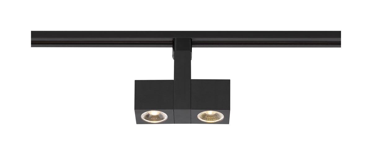 LED - 24 Watt Track Head - Dual Square - Black - 36 deg. Beam Angle - H-Style