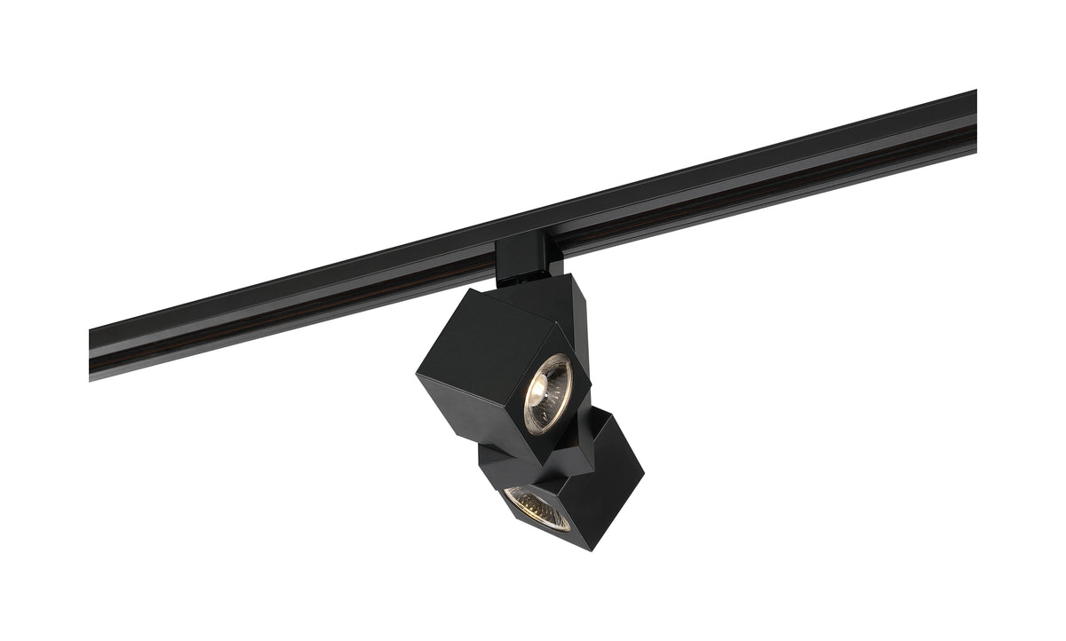 LED - 24 Watt Track Head - Dual Square - Black - 36 deg. Beam Angle - H-Style