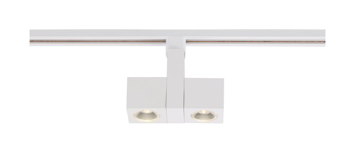 LED - 24 Watt Track Head - Dual Square - White - 24 deg. Beam Angle - H-Style