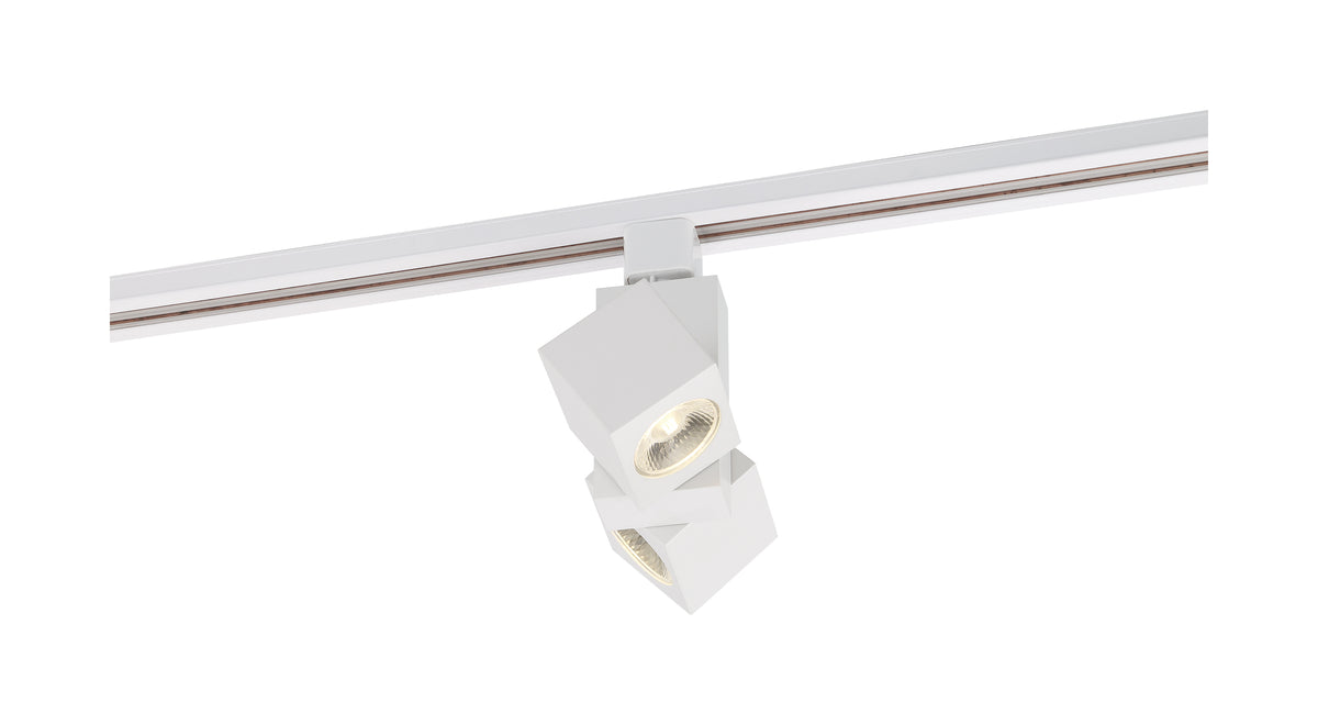LED - 24 Watt Track Head - Dual Square - White - 36 deg. Beam Angle - H-Style