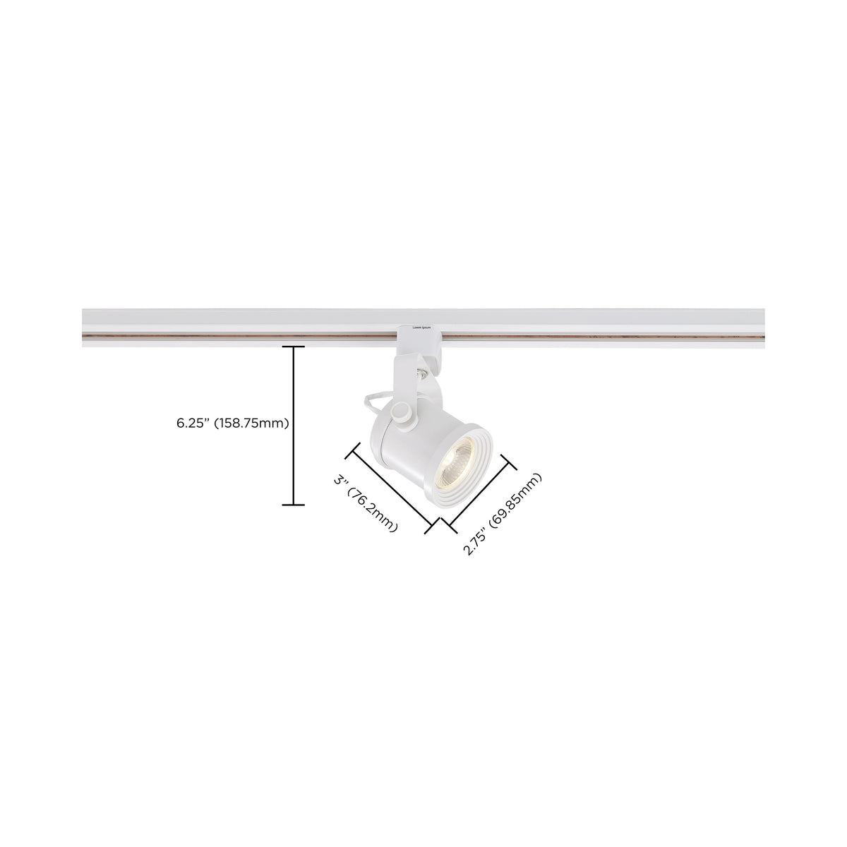 LED - 12 Watt Forged Track Head - White - 24 deg. Beam Angle - H-Style