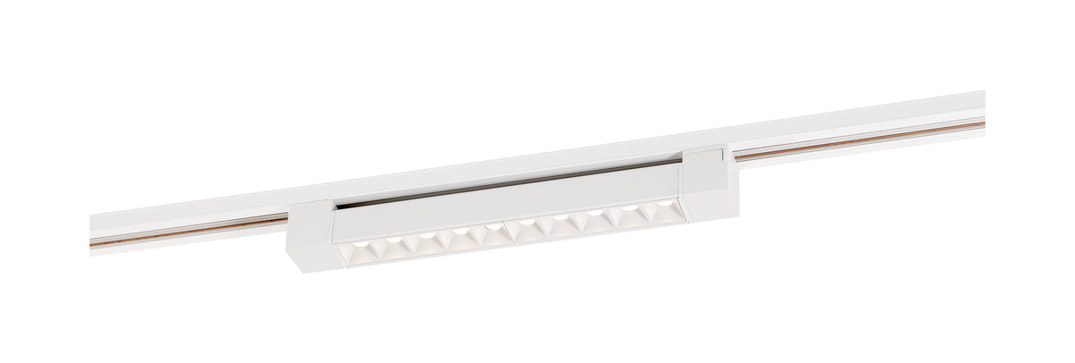 LED - 1FT - Track Light Bar - White Finish - 30 deg. Beam Angle - H-Style for ceiling fixtures and commercial spaces
