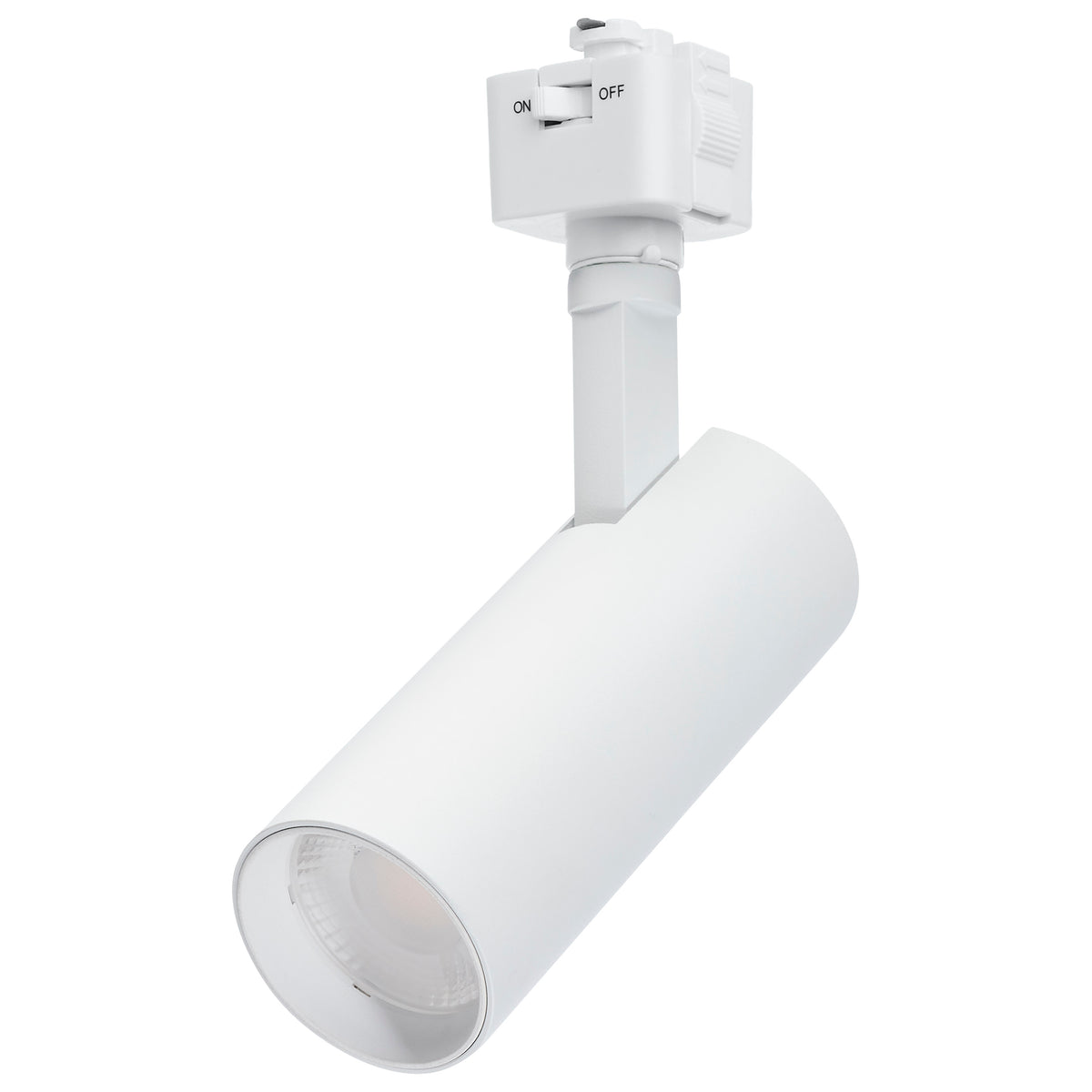10 Watt LED Track Head - 36 Degree Beam Spread - J-Style Track - 5 Selectable - Matte White Finish - J-Style bulb or fixture