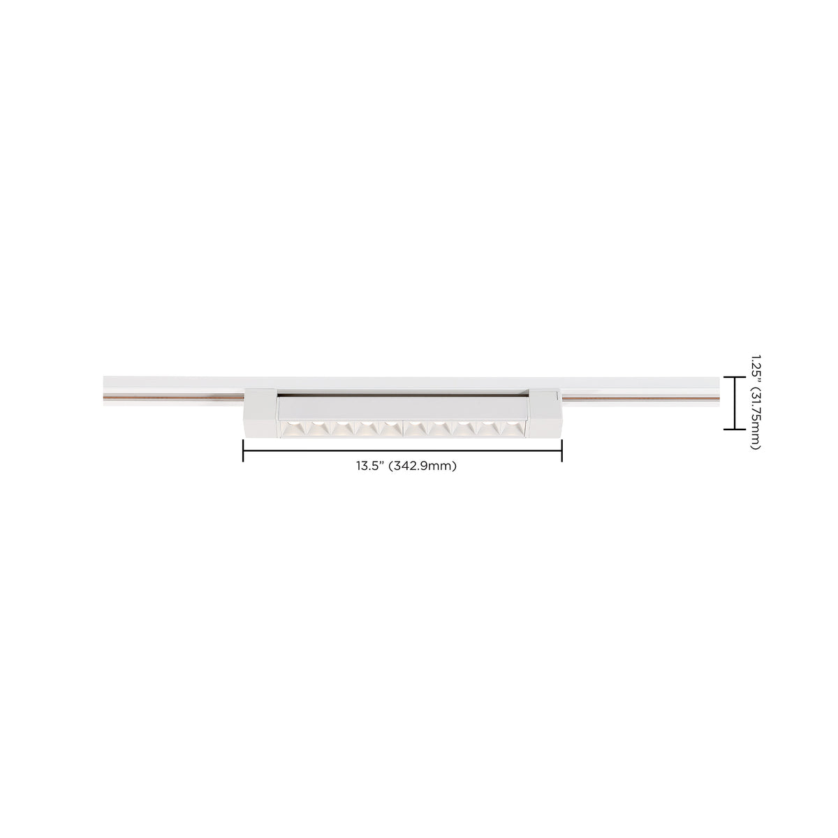 LED - 1FT - Track Light Bar - White Finish - 30 deg. Beam Angle - H-Style