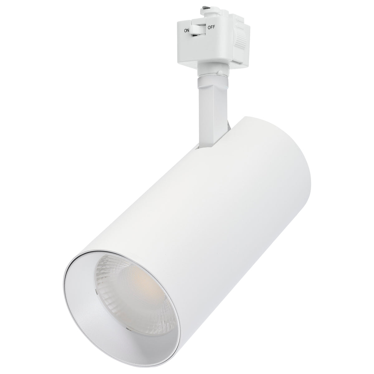 30 Watt LED Track Head - 36 Degree Beam Spread - J-Style Track - 5 Selectable - Matte White Finish - J-Style