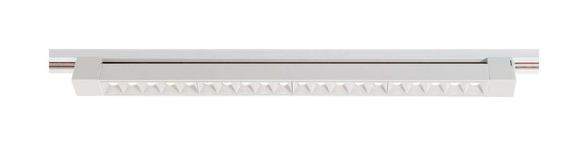 LED - 2FT - Track Light Bar - White Finish - 30 deg. Beam Angle - H-Style