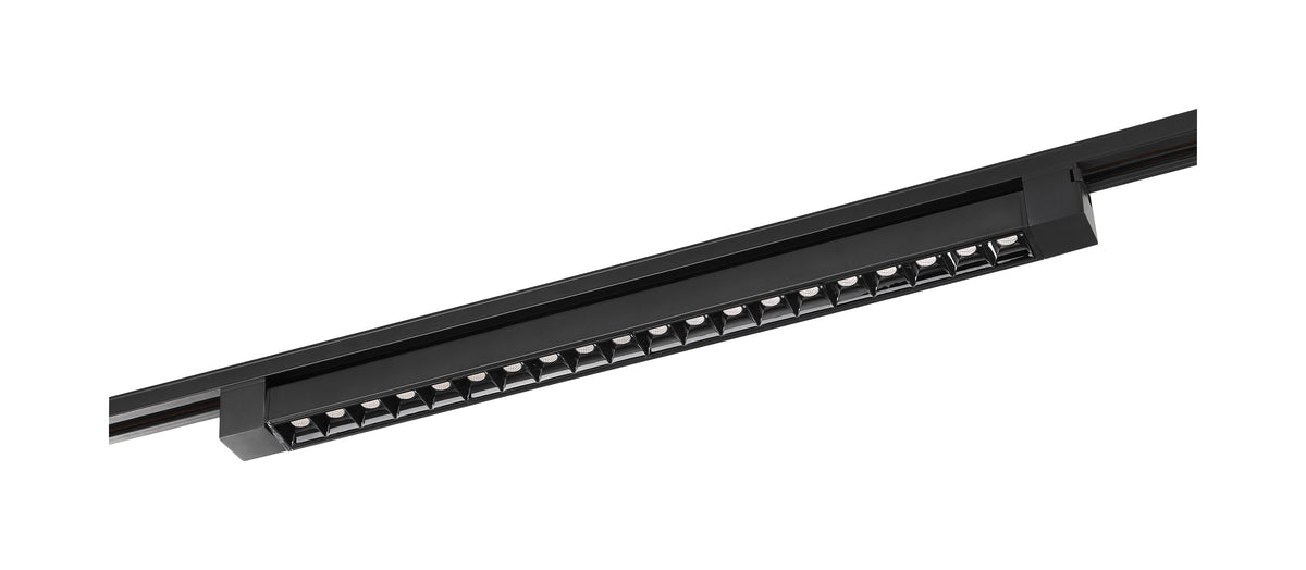 LED - 2FT - Track Light Bar - Black Finish - 30 deg. Beam Angle - H-Style bulb or fixture view