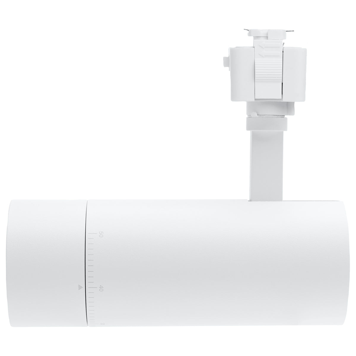 15 Watt LED Track Head - J-Style - 20 to 50 Degree Adjustable Beam Spread - CCT Selectable - Matte White Finish - J-Style
