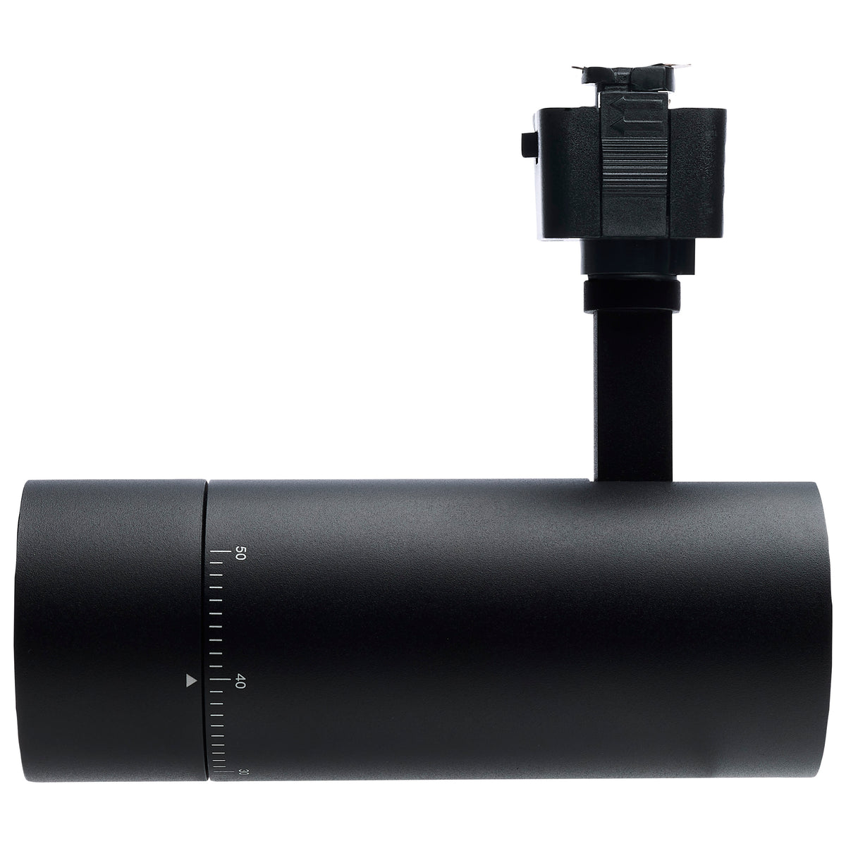 15 Watt LED Track Head - J-Style - 20 to 50 Degree Adjustable Beam Spread - CCT Selectable - Matte Black Finish - J-Style