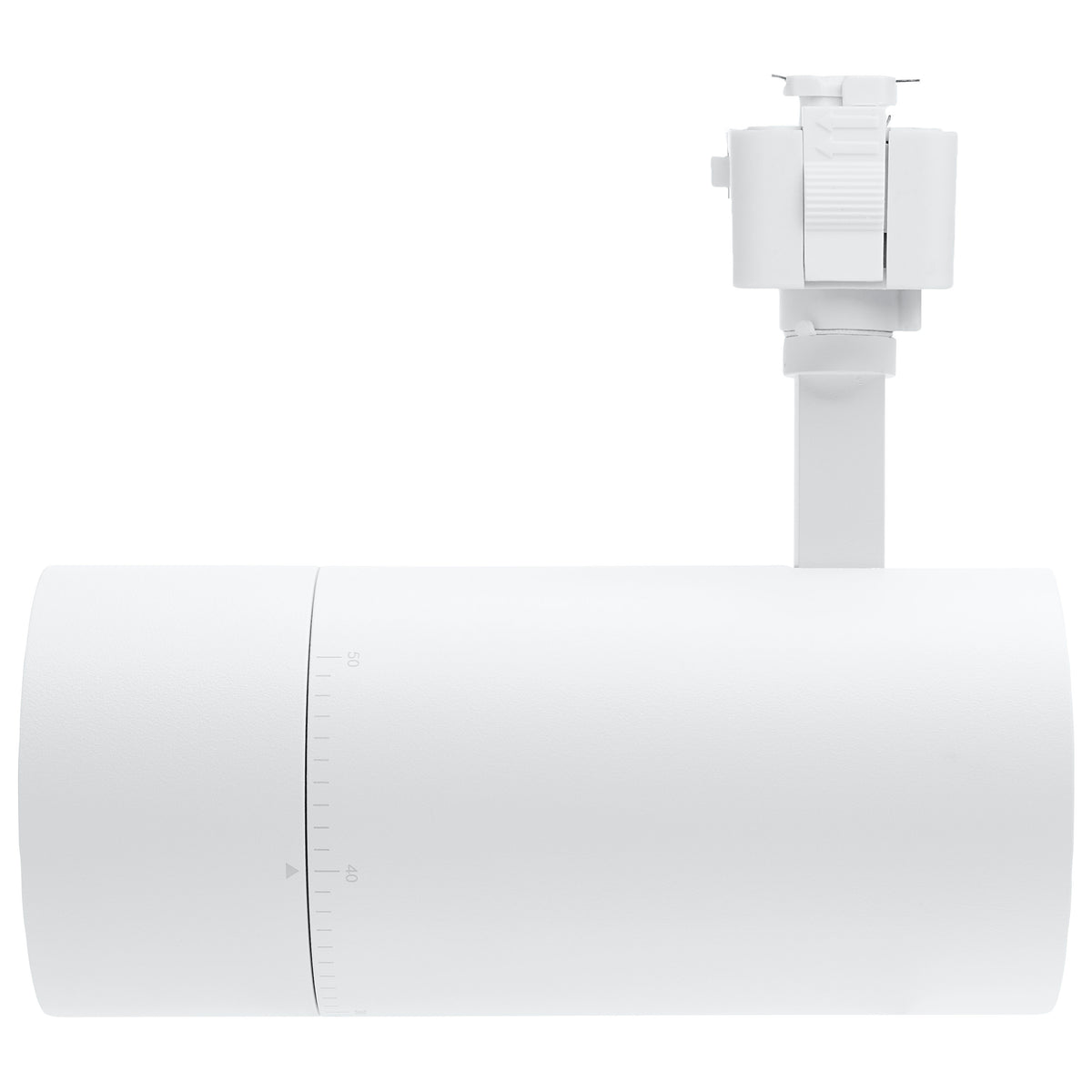 30 Watt LED Track Head - J-Style - 20 to 50 Degree Adjustable Beam Spread - CCT Selectable - Matte White Finish - J-Style