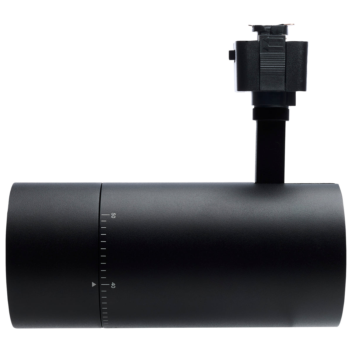 30 Watt LED Track Head - J-Style - 20 to 50 Degree Adjustable Beam Spread - CCT Selectable - Matte Black Finish - J-Style