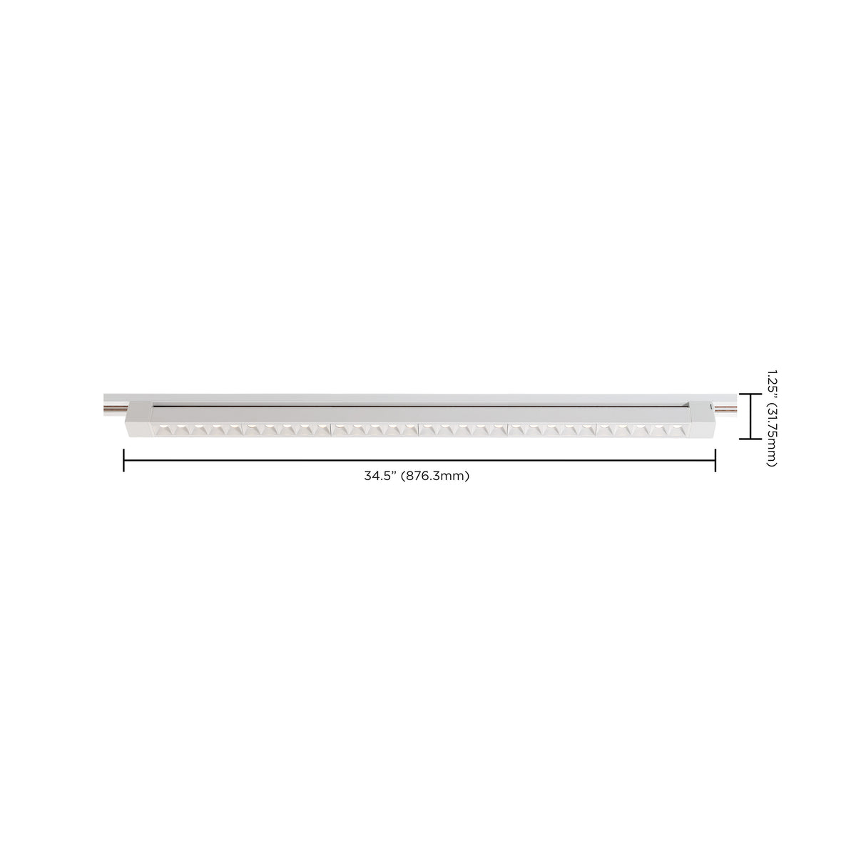 LED - 3FT - Track Light Bar - White Finish - 30 deg. Beam Angle - H-Style