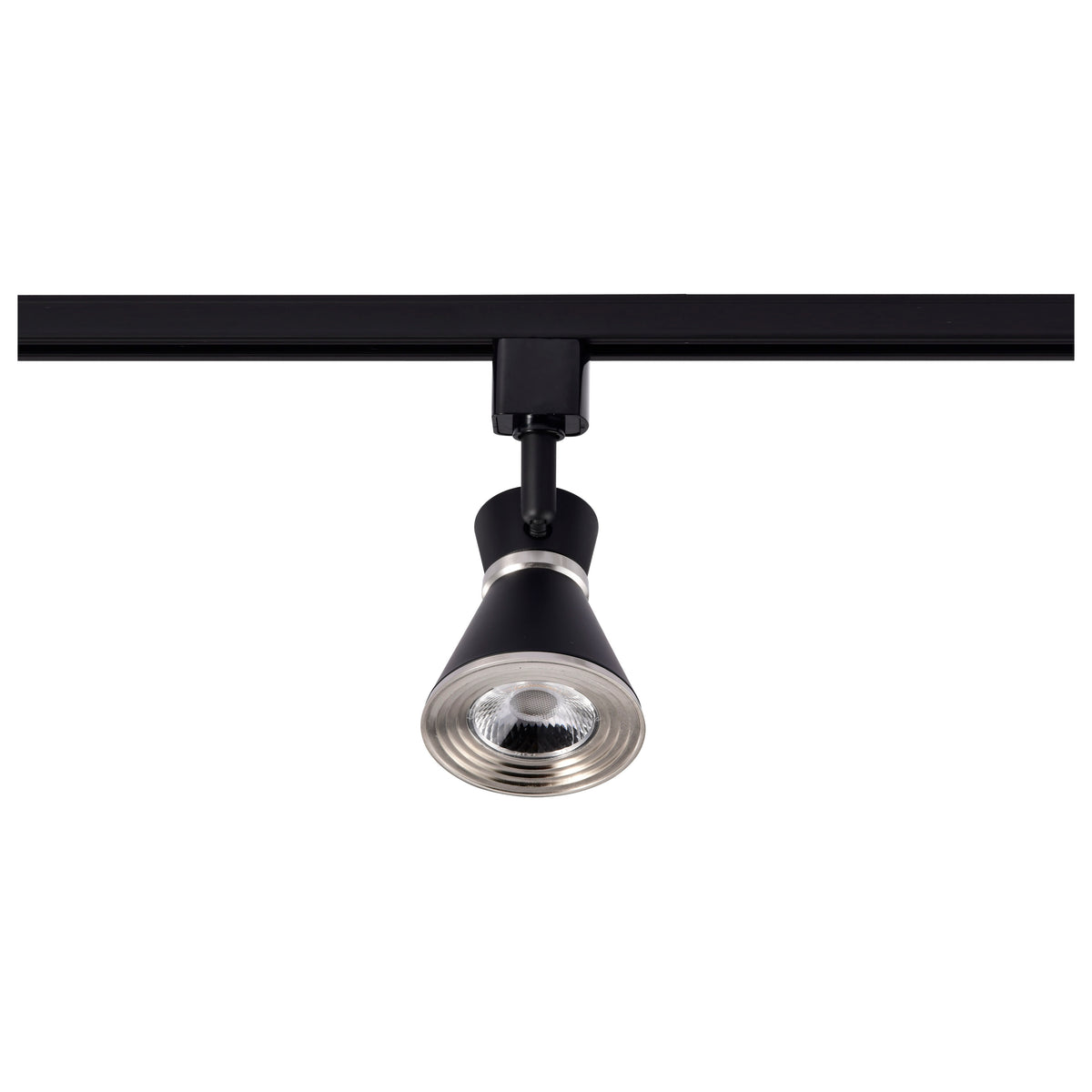 12 Watt LED Cinch Track Head - 3000K - Matte Black and Brushed Nickel Finish - H-Style