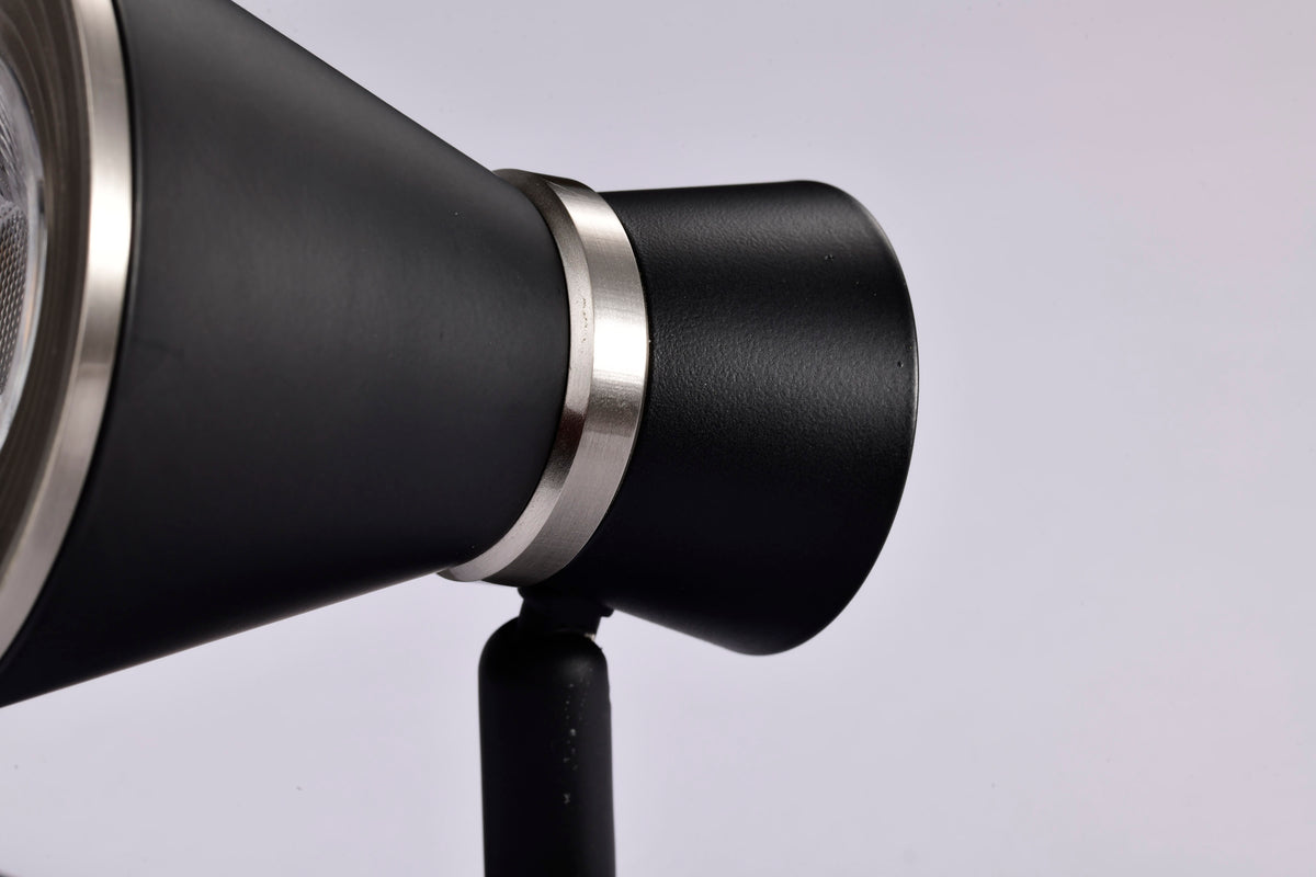12 Watt LED Cinch Track Head - 3000K - Matte Black and Brushed Nickel Finish - H-Style