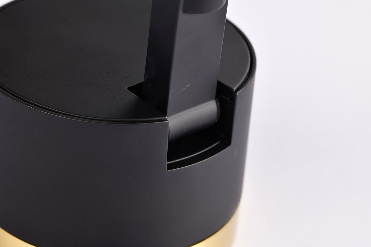 12 Watt LED Track Head - Round - 3000K - Matte Black and Brushed Brass Finish - H-Style