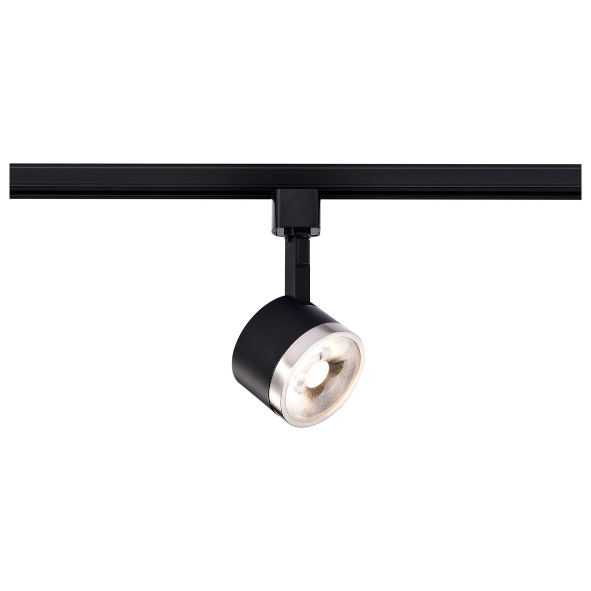 12 Watt LED Track Head - Round - 3000K - Matte Black and Brushed Nickel Finish - H-Style