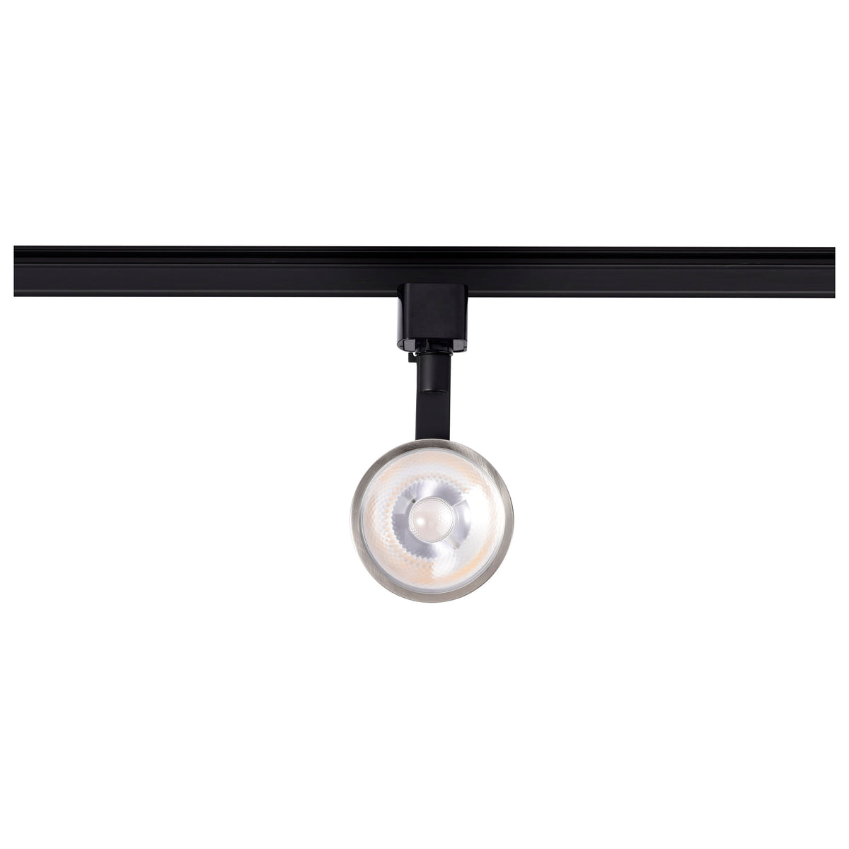 12 Watt LED Track Head - Round - 3000K - Matte Black and Brushed Nickel Finish - H-Style