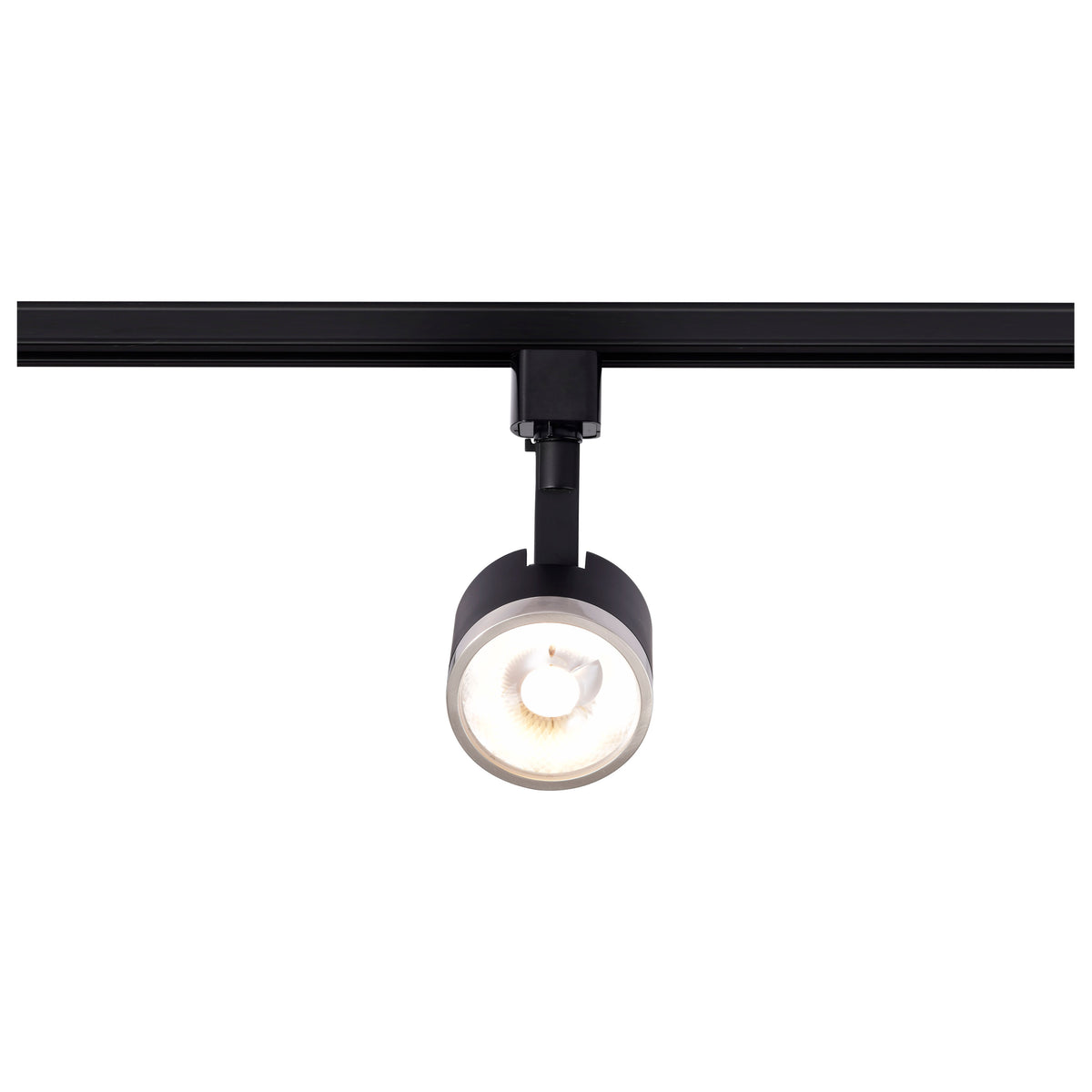 12 Watt LED Track Head - Round - 3000K - Matte Black and Brushed Nickel Finish - H-Style