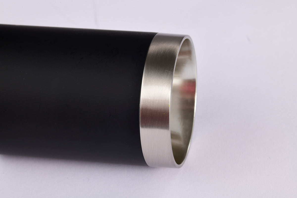 12 Watt LED Small Cylindrical Track Head - 3000K - Matte Black and Brushed Nickel Finish - H-Style