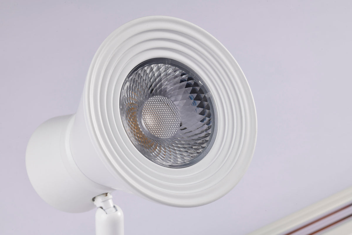 12 Watt LED Cinch Track Head - 3000K - Matte White Finish - H-Style