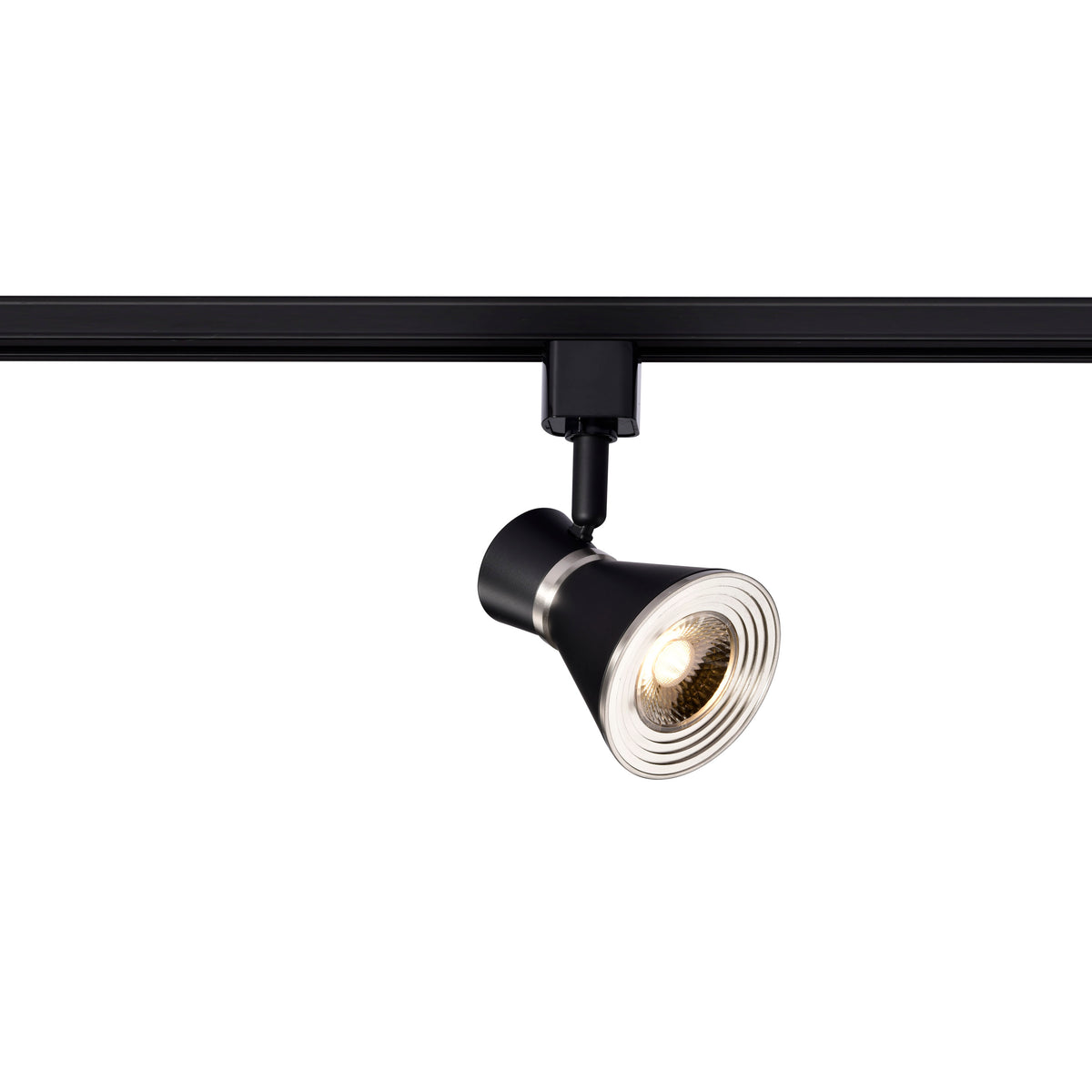 12 Watt LED Cinch Track Head - 3000K - Matte Black and Brushed Nickel Finish - H-Style