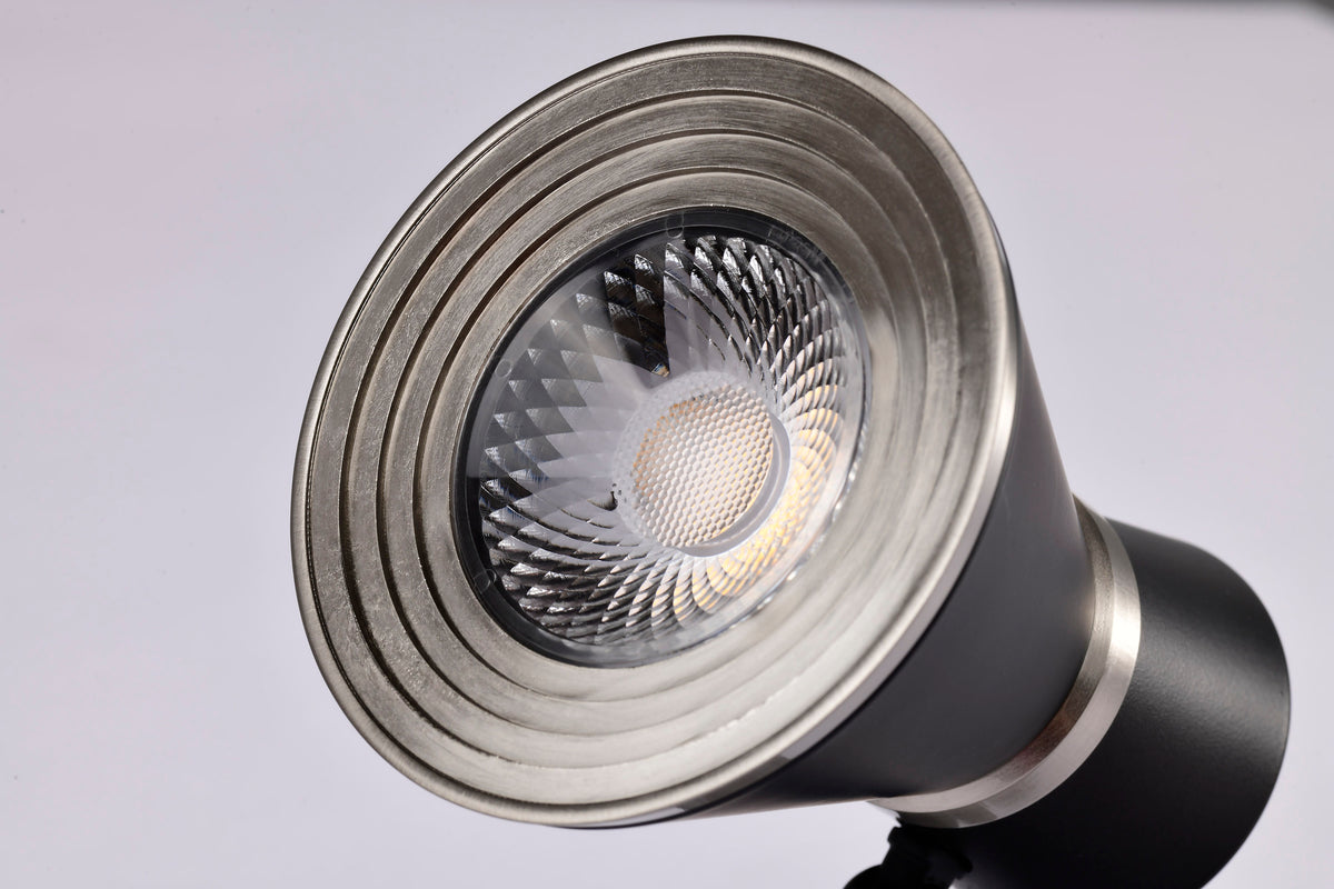 12 Watt LED Cinch Track Head - 3000K - Matte Black and Brushed Nickel Finish - H-Style