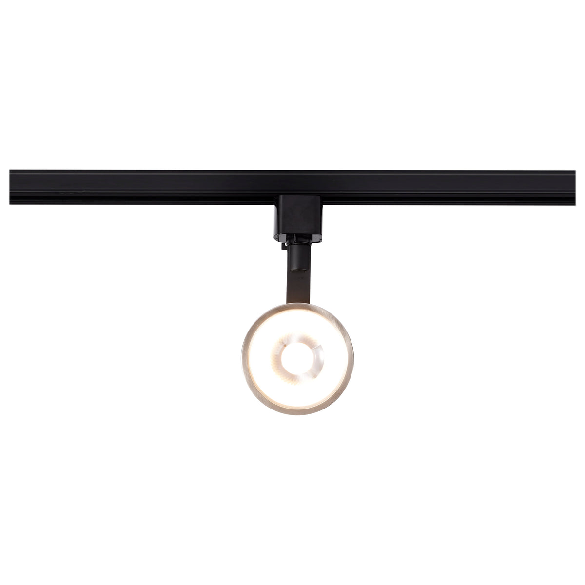 12 Watt LED Track Head - Round - 3000K - Matte Black and Brushed Nickel Finish - H-Style