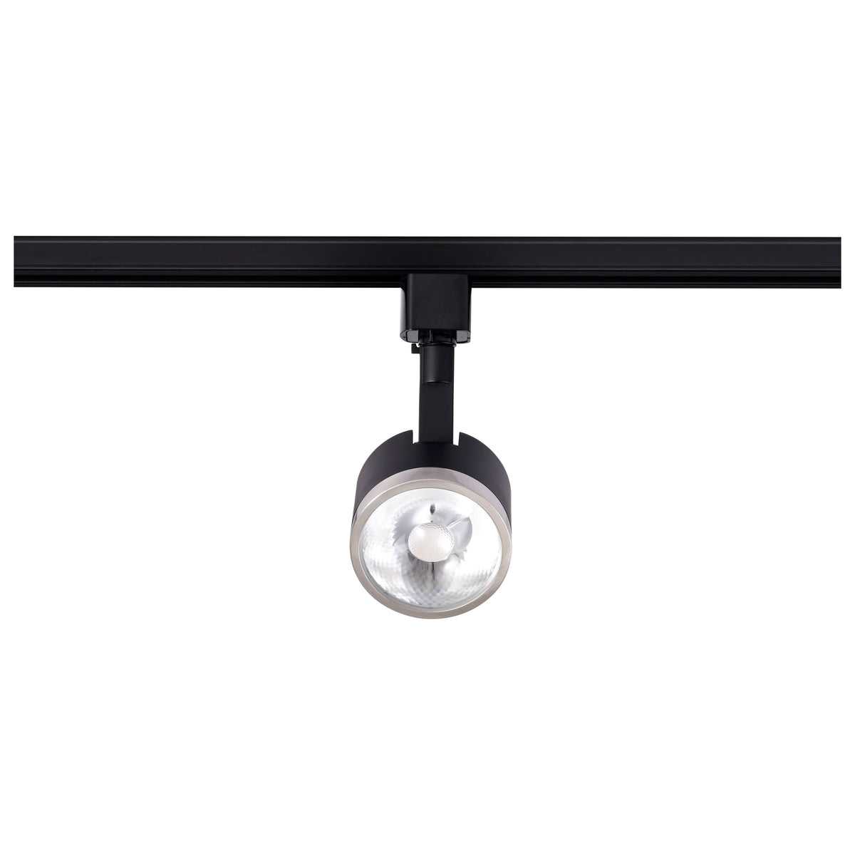 12 Watt LED Track Head - Round - 3000K - Matte Black and Brushed Nickel Finish - H-Style