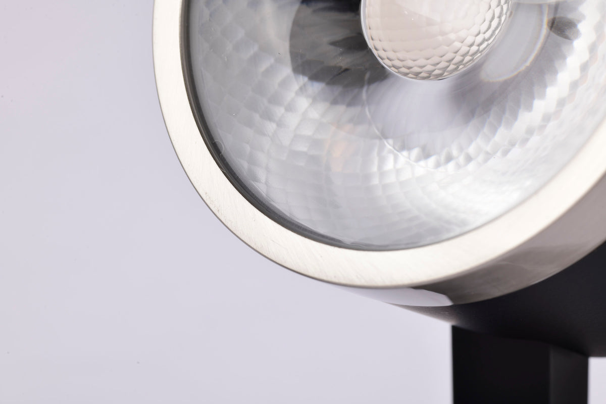 12 Watt LED Track Head - Round - 3000K - Matte Black and Brushed Nickel Finish - H-Style